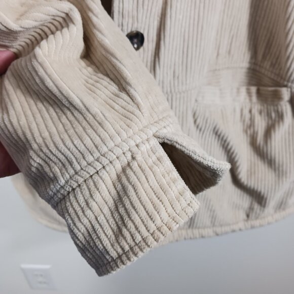 Blair, Medium, Creamy Tan Corduroy Chore Coat, Barn Coat, Sherpa Lined, Button - Picture 8 of 16